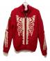 VANSON（バンソン）の古着「カウチンニットジャケット」｜レッド×ベージュ