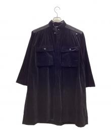 Y's（ワイズ）の古着「長袖ベロアワンピース」｜ブラック