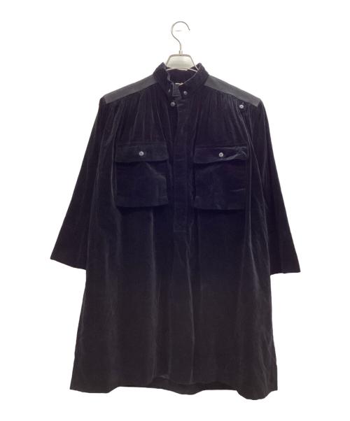 Y's（ワイズ）Y's (ワイズ) 長袖ベロアワンピース ブラック サイズ:9の古着・服飾アイテム