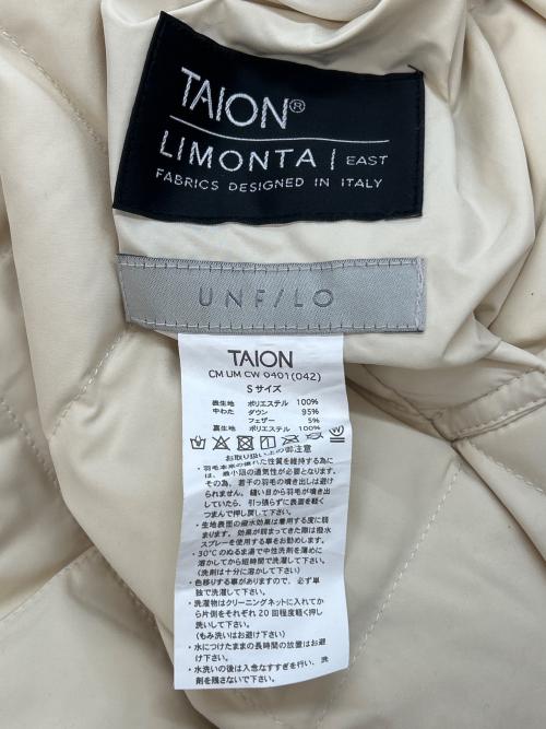 TAION（タイオン）TAION (タイオン) UNFILO (アンフィーロ) リバーシブルダウンジャケット アイボリー サイズ:Sの古着・服飾アイテム