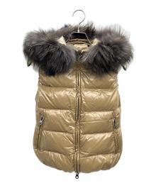 DUVETICA（デュベティカ）の古着「ファーダウンベスト」｜ブラウン