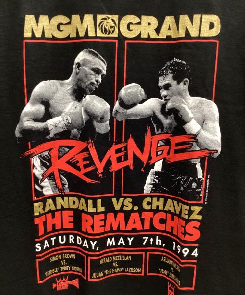 VINTAGE（ヴィンテージ）VINTAGE (ヴィンテージ) MGM GRAND Frankie Randall vs Julio Cesar Chavez ブラック サイズ:Mの古着・服飾アイテム