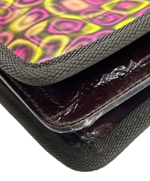 MIU MIU（ミュウミュウ）MIU MIU (ミュウミュウ) ショルダーバッグ 90-00'sアーカイブ ブラウン×ピンクの古着・服飾アイテム