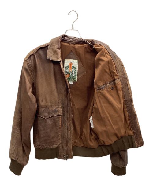 LUIS ALVEAR（ルイ アルヴェアール）LUIS ALVEAR (ルイ アルヴェアール) A-2タイプ ジャケット ブラウン サイズ:Mの古着・服飾アイテム