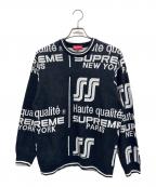 SUPREMEシュプリーム）の古着「Qualite Sweater」｜ブラック×ホワイト