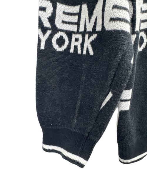 SUPREME（シュプリーム）SUPREME (シュプリーム) Qualite Sweater ブラック×ホワイト サイズ:Mの古着・服飾アイテム