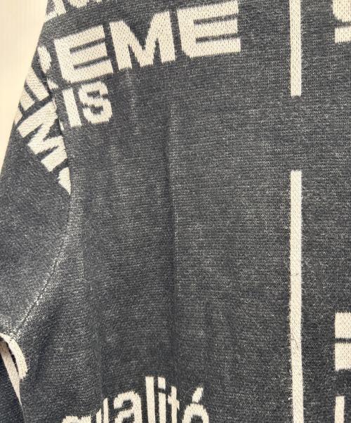 SUPREME（シュプリーム）SUPREME (シュプリーム) Qualite Sweater ブラック×ホワイト サイズ:Mの古着・服飾アイテム