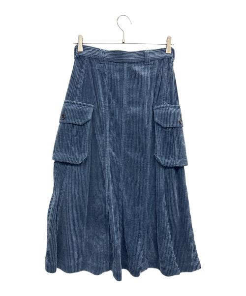 tricot COMME des GARCONS（トリココムデギャルソン）tricot COMME des GARCONS (トリココムデギャルソン) コーデュロイスカート ブルー サイズ:Sの古着・服飾アイテム