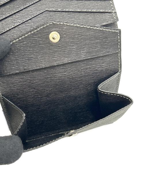 WATOKA（ワトカ）WATOKA (ワトカ) コンパクトウォレット KIMONO KARASUBAレザー ブラックの古着・服飾アイテム