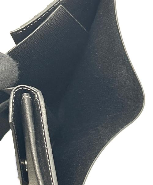 WATOKA（ワトカ）WATOKA (ワトカ) コンパクトウォレット KIMONO KARASUBAレザー ブラックの古着・服飾アイテム