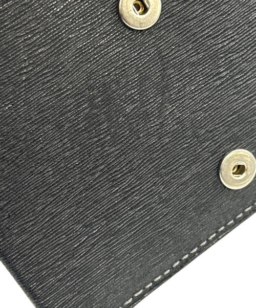 WATOKA（ワトカ）WATOKA (ワトカ) コンパクトウォレット KIMONO KARASUBAレザー ブラックの古着・服飾アイテム