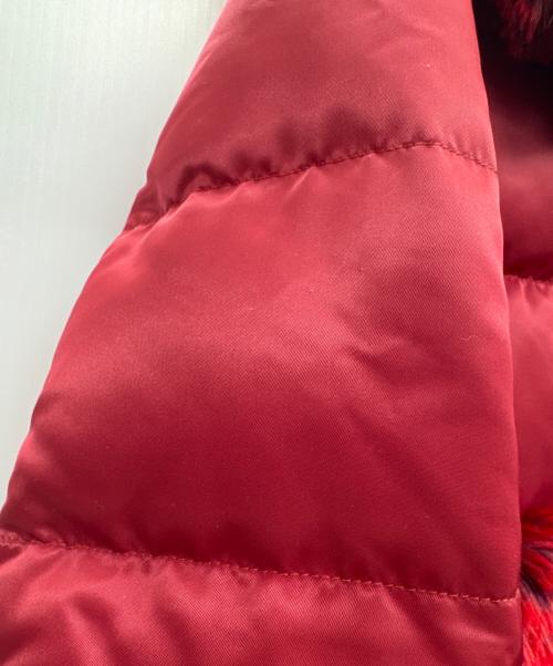 PRADA（プラダ）PRADA (プラダ) ファー付ダウンジャケット レッド サイズ:38の古着・服飾アイテム