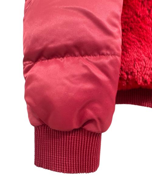 PRADA（プラダ）PRADA (プラダ) ファー付ダウンジャケット レッド サイズ:38の古着・服飾アイテム