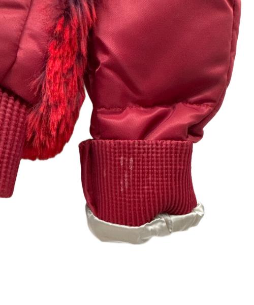 PRADA（プラダ）PRADA (プラダ) ファー付ダウンジャケット レッド サイズ:38の古着・服飾アイテム