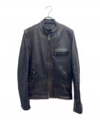 VANSONバンソン）の古着「レザージャケット」｜ブラック