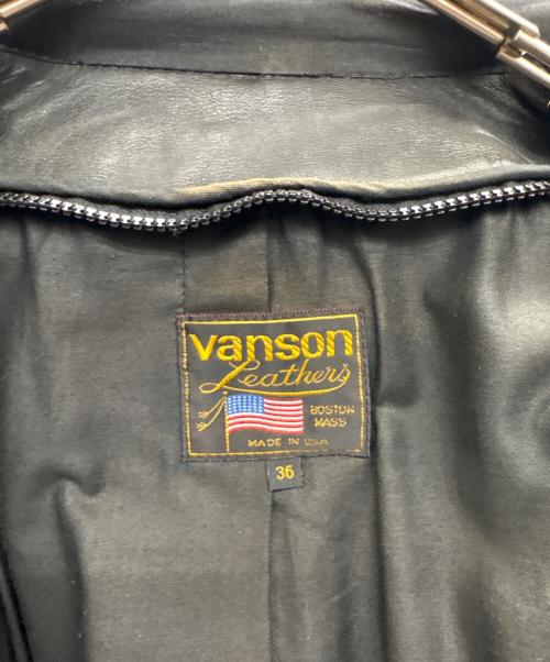 VANSON（バンソン）VANSON (バンソン) レザージャケット ブラック サイズ:36の古着・服飾アイテム