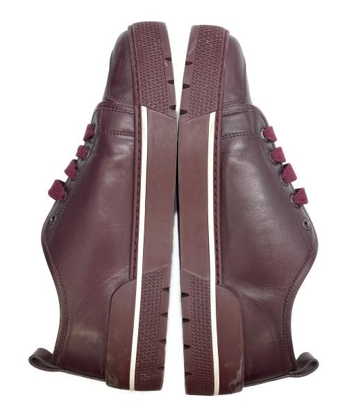 HERMES（エルメス）HERMES (エルメス) レザースニーカー ボルドー サイズ:40の古着・服飾アイテム