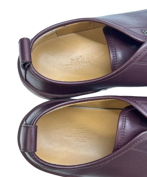 HERMES（エルメス）HERMES (エルメス) レザースニーカー ボルドー サイズ:40の古着・服飾アイテム