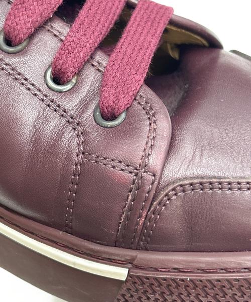 HERMES（エルメス）HERMES (エルメス) レザースニーカー ボルドー サイズ:40の古着・服飾アイテム