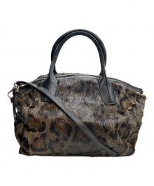 TOD'S（トッズ）の古着「2WAYレオパードバッグ」｜ブラウン