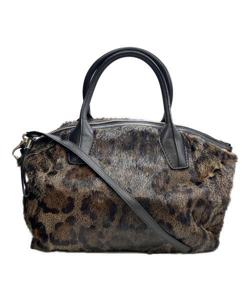 TOD'S（トッズ）TOD'S (トッズ) 2WAYレオパードバッグ ブラウンの古着・服飾アイテム