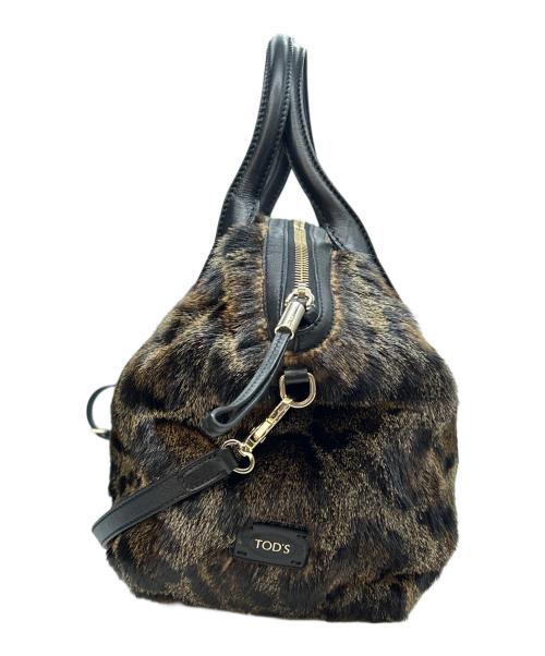 TOD'S（トッズ）TOD'S (トッズ) 2WAYレオパードバッグ ブラウンの古着・服飾アイテム