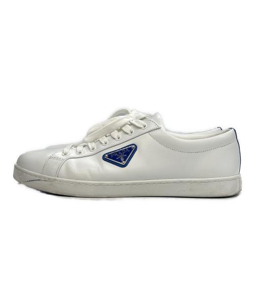 PRADA（プラダ）PRADA (プラダ) スニーカー LANE ホワイト×ブルー サイズ:　の古着・服飾アイテム