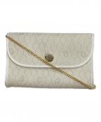 Christian Diorクリスチャン ディオール）の古着「チェーンショルダーバッグ ハニカム」｜ホワイト