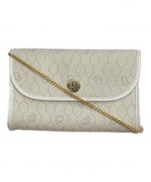 Christian Dior（クリスチャン ディオール）の古着「チェーンショルダーバッグ ハニカム」｜ホワイト