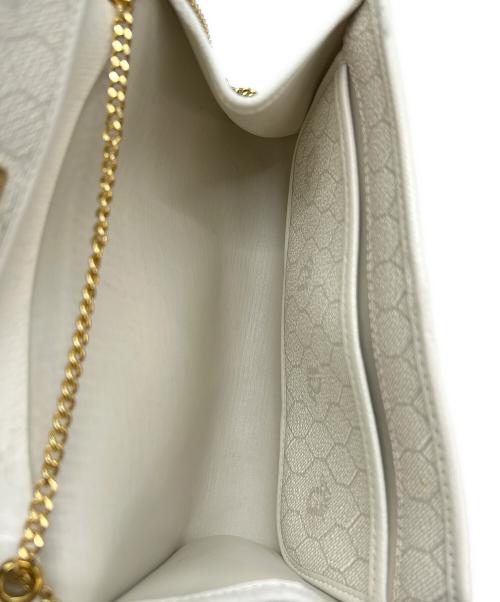Christian Dior（クリスチャン ディオール）Christian Dior (クリスチャン ディオール) チェーンショルダーバッグ ハニカム ホワイトの古着・服飾アイテム