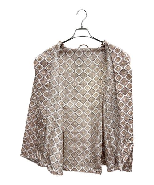 PRADA（プラダ）PRADA (プラダ) 総柄パジャマセットアップ シルク ベージュ サイズ:Mの古着・服飾アイテム