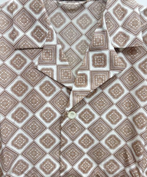 PRADA（プラダ）PRADA (プラダ) 総柄パジャマセットアップ シルク ベージュ サイズ:Mの古着・服飾アイテム