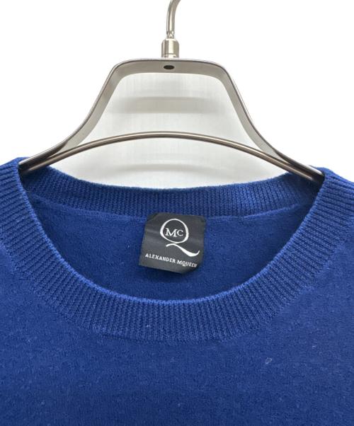 ALEXANDER McQUEEN（アレキサンダーマックイーン）ALEXANDER McQUEEN (アレキサンダーマックイーン) ニット ブルー×ブラック サイズ:Lの古着・服飾アイテム