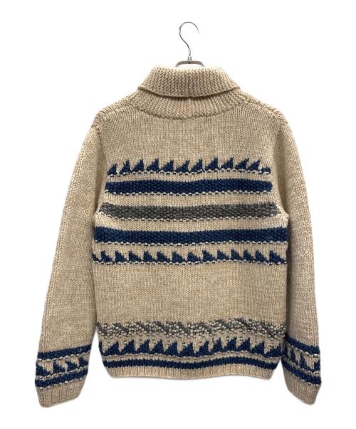 Pherrow's（フェローズ）Pherrow's (フェローズ) カウチンセーター ベージュ×ブルー サイズ:Mの古着・服飾アイテム