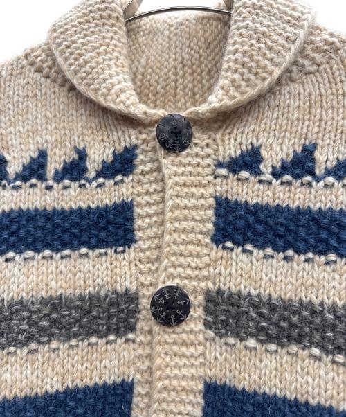 Pherrow's（フェローズ）Pherrow's (フェローズ) カウチンセーター ベージュ×ブルー サイズ:Mの古着・服飾アイテム