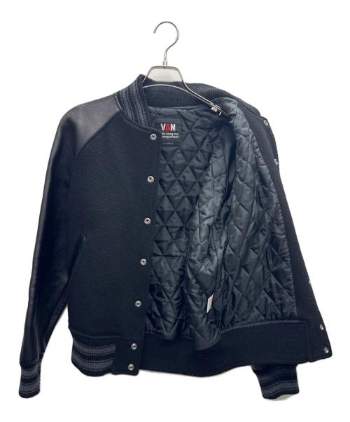 VAN JAC（ヴァン・ヂャケット）VAN JAC (ヴァン・ヂャケット) レザースタジャン ブラック サイズ:Mの古着・服飾アイテム