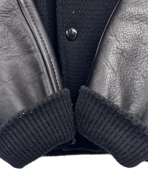 VAN JAC（ヴァン・ヂャケット）VAN JAC (ヴァン・ヂャケット) レザースタジャン ブラック サイズ:Mの古着・服飾アイテム