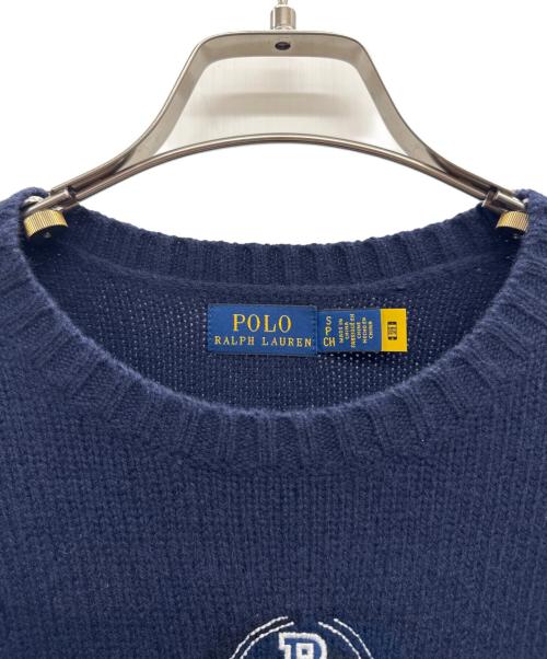 POLO RALPH LAUREN（ポロ・ラルフローレン）POLO RALPH LAUREN (ポロ・ラルフローレン) ポロベアニット ネイビー サイズ:Sの古着・服飾アイテム