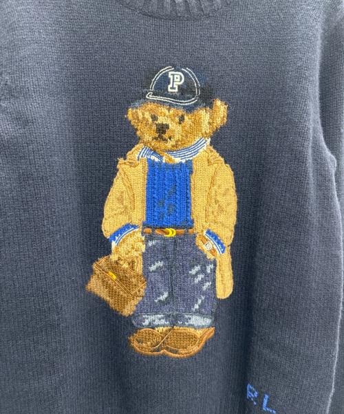 POLO RALPH LAUREN（ポロ・ラルフローレン）POLO RALPH LAUREN (ポロ・ラルフローレン) ポロベアニット ネイビー サイズ:Sの古着・服飾アイテム