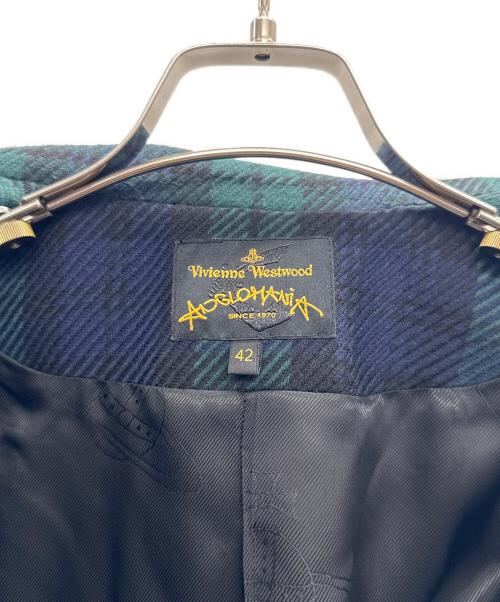 Vivienne Westwood（ヴィヴィアンウエストウッド）Vivienne Westwood (ヴィヴィアンウエストウッド) タータンコート グリーン サイズ:Mの古着・服飾アイテム
