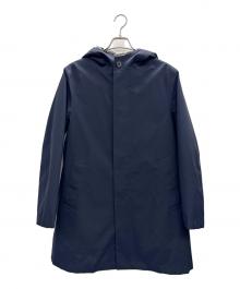 MACKINTOSH LONDON（マッキントッシュ ロンドン）の古着「セミブライト ナイロンツイル フーデット ダウンコート」｜ネイビー