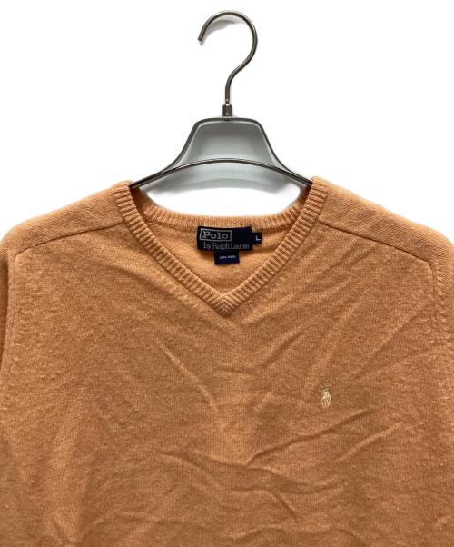 POLO RALPH LAUREN（ポロ・ラルフローレン）POLO RALPH LAUREN (ポロ・ラルフローレン) 厚手ニット オレンジ サイズ:Lの古着・服飾アイテム
