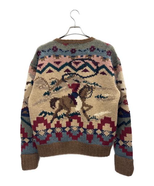 POLO RALPH LAUREN（ポロ・ラルフローレン）POLO RALPH LAUREN (ポロ・ラルフローレン) ハンドニット ブラウン サイズ:Mの古着・服飾アイテム