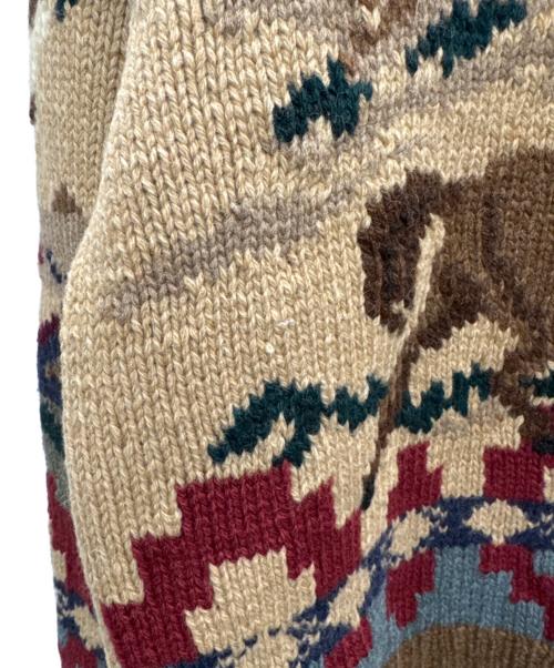 POLO RALPH LAUREN（ポロ・ラルフローレン）POLO RALPH LAUREN (ポロ・ラルフローレン) ハンドニット ブラウン サイズ:Mの古着・服飾アイテム