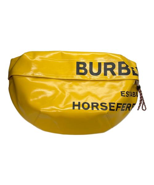 BURBERRY BLACK LABEL（バーバリーブラックレーベル）BURBERRY BLACK LABEL (バーバリーブラックレーベル) ボディバッグ ホースフェリー プリント イエローの古着・服飾アイテム