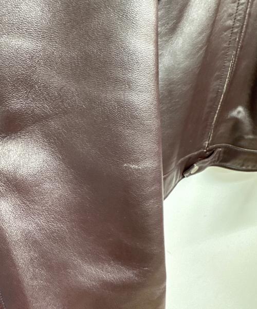 BURBERRY BLACK LABEL（バーバリーブラックレーベル）BURBERRY BLACK LABEL (バーバリーブラックレーベル) レザージャケット ブラウン サイズ:Lの古着・服飾アイテム