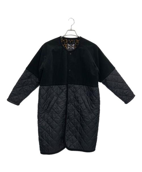 LAVENHAM（ラベンハム）LAVENHAM (ラベンハム) brisbane moss (ブリスベンモス) キルティングコート ブラック サイズ:36の古着・服飾アイテム