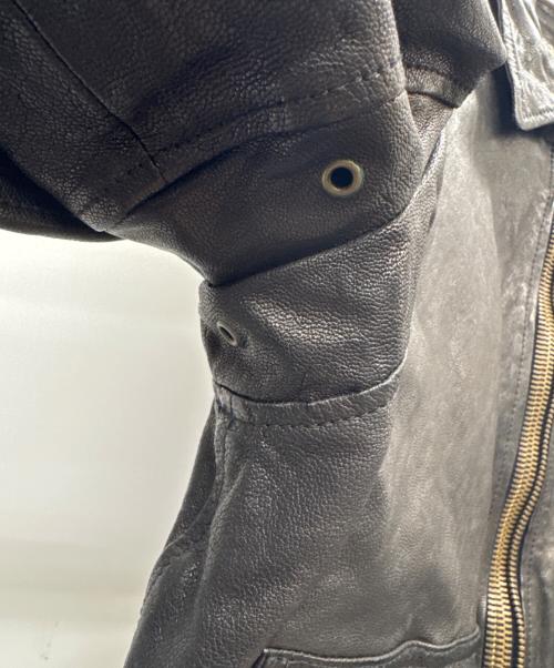 AVIREX（アヴィレックス）AVIREX (アヴィレックス) COLLECTION PRIVEE? (コレクション プリベー) ラムレザージャケット ダークブラウン サイズ:48の古着・服飾アイテム