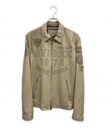 AVIREX（アヴィレックス）の古着「40周年モデルライダースジャケット」｜ベージュ