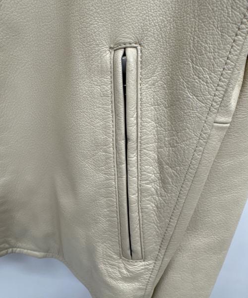 AVIREX（アヴィレックス）AVIREX (アヴィレックス) 40周年モデルライダースジャケット ベージュ サイズ:Lの古着・服飾アイテム